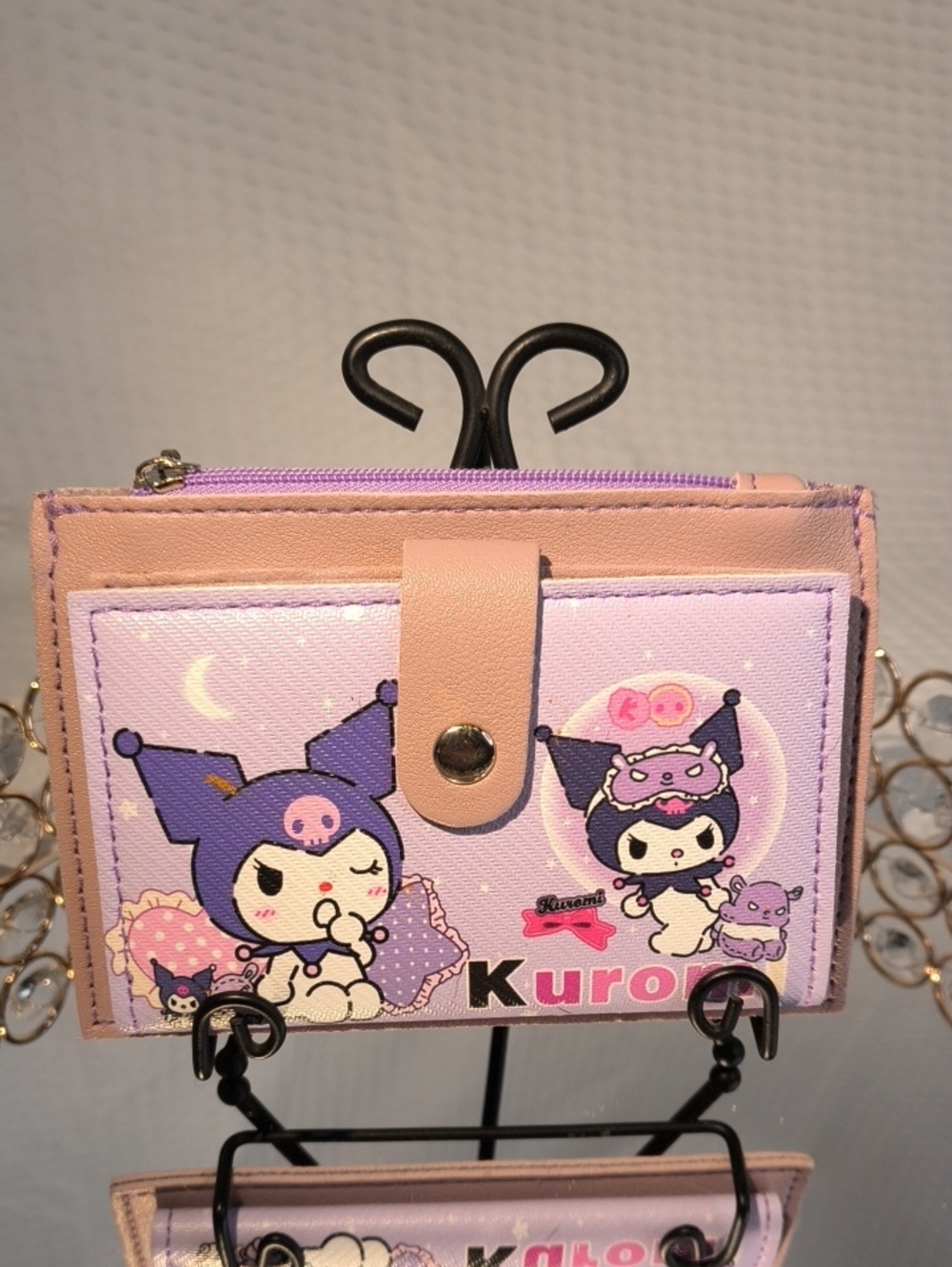 Kuromi Purple and Pink Card Wallet NWOT